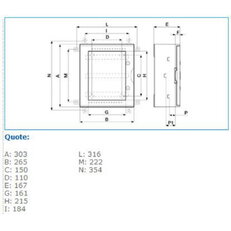 B04621 VTR 01 OBLO' QUADRO IP65 300X265X165 IBOCO 04621