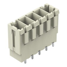 Konektor s pájecími piny THT pájecí kontakt 1,0x1,2 mm rovné světle šedá 5pól.