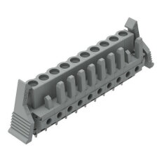 Pružinová svorkovnice THT rovná 5 mm šedá 10pól. WAGO 232-140/039-000