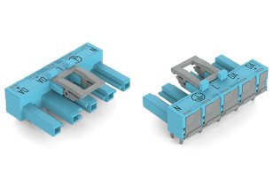 Zásuvka na desky plošných spojů, úhlové, 5pól., modrá WAGO 770-3105/011-000