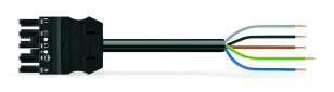 Konektor s připojovacím kabelem Eca černá 5pól. WAGO 771-9995/117-601