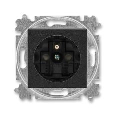 Zásuvka s clonkami 5519H-A02357 63 onyx/kouřová černá Levit ABB