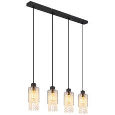 Závěsné svítidlo BACKEY černá 4xE27 40W 230V GLOBO 15799-4H