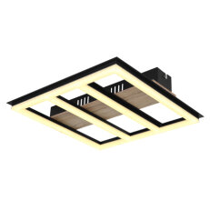 Stropní svítidlo GLOBO FROOMY černá/imitace dřeva LED 18W 230V, 1700lm 3000K
