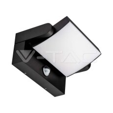 17W LED Wall Light Sensor Black Body 3000K IP65 V-TAC SKU2940