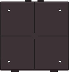 NHC 4násobný ovladač s LED + snímač teploty DARK BROWN COATED NIKO 124-52204