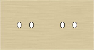 2násobný čelní panel, vodorovný, NIKO Toggle alu GOLD BRUSHED 227-57802