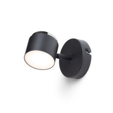 NOVA I nástěnná černá chrom/mléčný akryl 230V LED 4.2W 3000K RENDL R14273