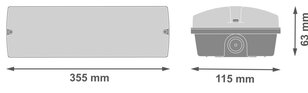 EMERGENCY BULKHEAD RECTANGULAR E 1.3W 3H EM/AC AT LEDVANCE 4099854230677