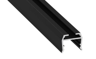 Přisazený hliníkový profil AL-PROFIL AXEL BLACK LACQUERED 1M GREENLUX GXLP1162