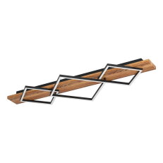Stropní svítidlo BOYAL LED 42W IP20 černá/dřevo EGLO 901936