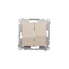 Přepínač dvojitý křížový, řazení 7, 10AX, 250V~, krémová DW7/2.01/X/41