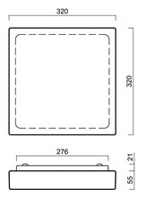 Přisazené svítidlo LIBRA 1 LED-1L32C07NU2/232 4000 19W IP44 OSMONT 59605
