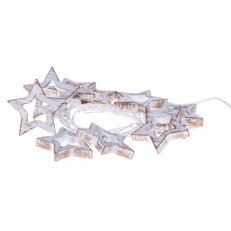 10LED XMAS WOOD STAR GA.3AA WW