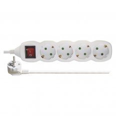 Prodlužovací kabel 5 m 4 zásuvky s vypínačem bílý PVC 1,5mm2 EMOS P1425R