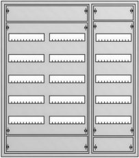 Zapuštěná rozvodnice ABB U63R5 -180M s dveřmi