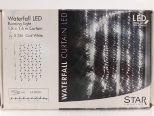 Vánoční padající dešť, studená bílá, 6xprogram, 256LED,180x160cm