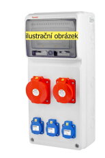 Zásuvková skříň ZSF30200000.0/3951 IP44 jištěná bez chrániče FAMATEL v460-6kA