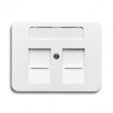 ABB 1710-0-2710 Kryt zásuvky komunikační, s krycími clonkami (pro 2 zásuvky)