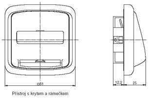 Kryt zásuvky telefonní (pro přístroj 5013U) 5013A-A00213 B bílá Tango ABB