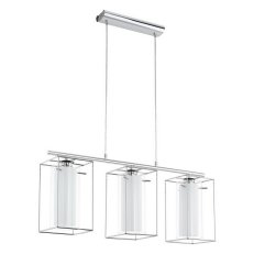 Závěsné svítidlo LONCINO 1 chrom/čirá- bílá 180W IP20 EGLO 94378
