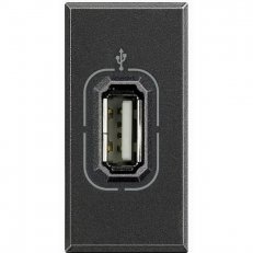 AXOLUTE ZÁSUVKA USB 1M ANTRACIT BTICINO HS4285