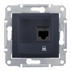 Sedna Zásuvka datová 1xRJ45 kat.5e STP, Graphite SCHNEIDER SDN4500170