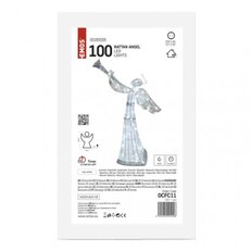 LED vánoční anděl ratanový, 130 cm, vnitřní, studená bílá, časovač