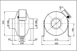 Maico 0080.0275 ERR 20/1 radiální ventilátor do kruhového potrubí