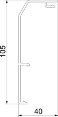OBO RD OT40105 cws Horní díl kanálu  krémová bílá Polyvinylchlorid PVC