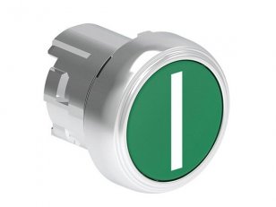 Lovato LPSB1113 Tlačítko s návratem kovové se symboly d22mm lícující I / zelené