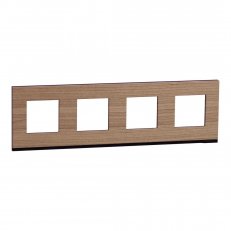 Unica Pure Krycí rámeček čtyřnásobný, Oak Wood SCHNEIDER NU600884