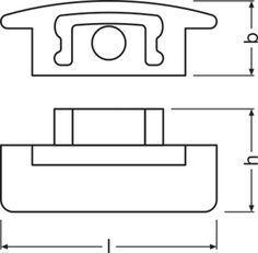 LEDVANCE Flat Profiles for LED Strips -PF03/EC/H