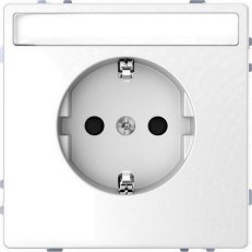 Zásuvka Merten D-Life 250V/16A SCHUKO clonky popisové pole Lotus White