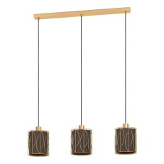 Závěsné svítidlo COROJAL 3xE27 zlatá/cappuccino 120W IP20 EGLO 390207