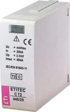 Modul svodiče přepětí MODUL ETITEC C T2 440/20,20kA, 40kA, 440V AC ETI 002440415