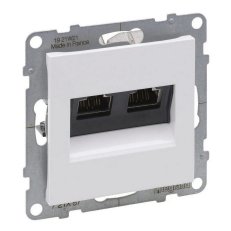 LEGRAND SUNO BÍLÁ DATOVÁ ZÁSUVKA DVOJITÁ 2X RJ45 CAT.6, STP STÍNĚNNÁ, LCS3