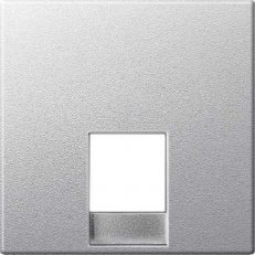 Merten Centrální deska telefonní zásuvky RJ11/RJ12 Aluminium SCHNEIDER MTN463560