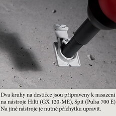 Nastřelovací destička s klipem pro Euro-Clip nebo stahovací pásek