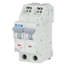 PLI-C16/2 Jistič PLI (bezšroubové svorky nahoře) char C 2-pólový 10kA 16A 101300