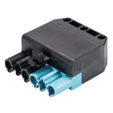 vidlice na kabel, 6-pól, pružinové svorky, gesis, modrá/černá