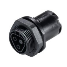 zásuvka vestavná gesis RST, 2-pól, pružinové svorky, M25, černá