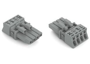 Zdířka 4pól. Kód. B šedá WAGO 890-244/064-000