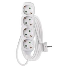 Prodlužovací kabel 3 m 4 zásuvky bílý PVC 1,5mm2 EMOS P0423R
