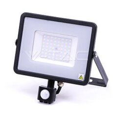 50W LED Sensor Floodlight SAMSUNG CHIP Cut-OFF Function Black Body 6400K VT-50-S