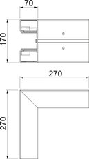 Vnější roh OBO GKH-A70170RW, bezhalogenové