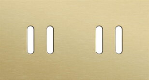 2násobný čelní panel, vodorovný, NIKO Rocker alu GOLD BRUSHED 227-56802