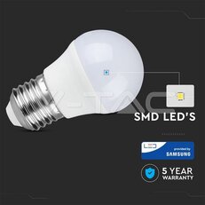 LED žárovka V-TAC 5.5W E27 G45 Plastic Warm White VT-246