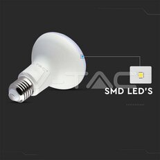 LED Bulb SAMSUNG Chip 8.5W E27 R63 Plastic 6500K, VT-263 V-TAC SKU21143