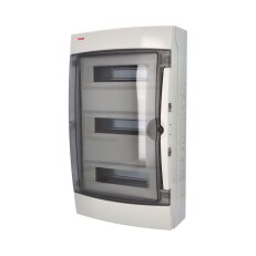 Rozvodnice Acqua 3942-TTB IP65, 42mod., na omítku, průhl. dveře, 565x326x150mm